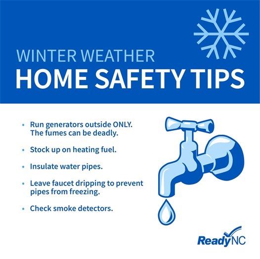 Winter Weather Home Safety Tips Graphic