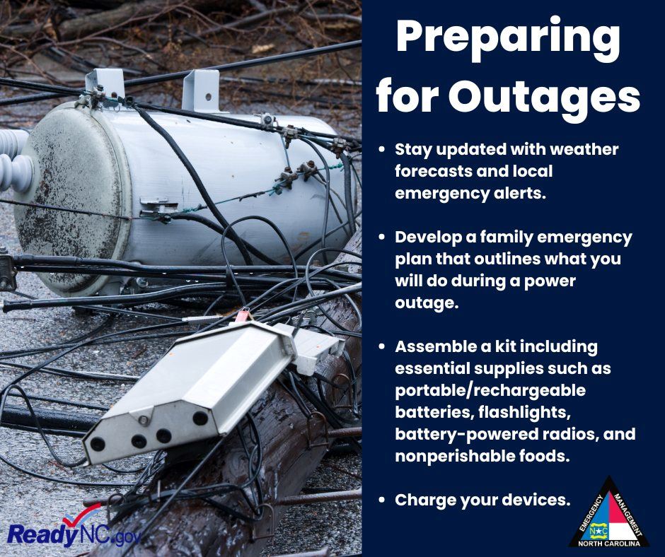 Preparing for Power Outages Graphic