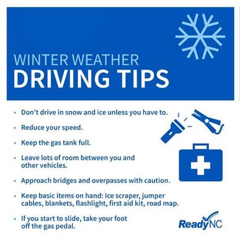 winter weather driving safety tips graphic