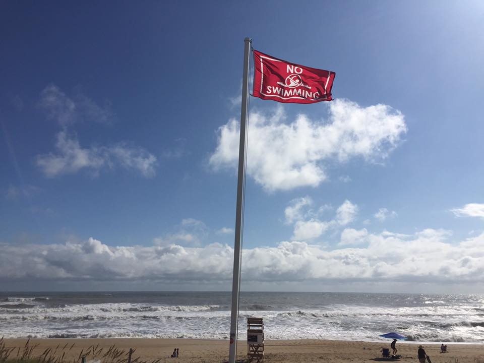 Red Flags Red indicates NO SWIMMING, usually due to rough surf and/or strong currents.