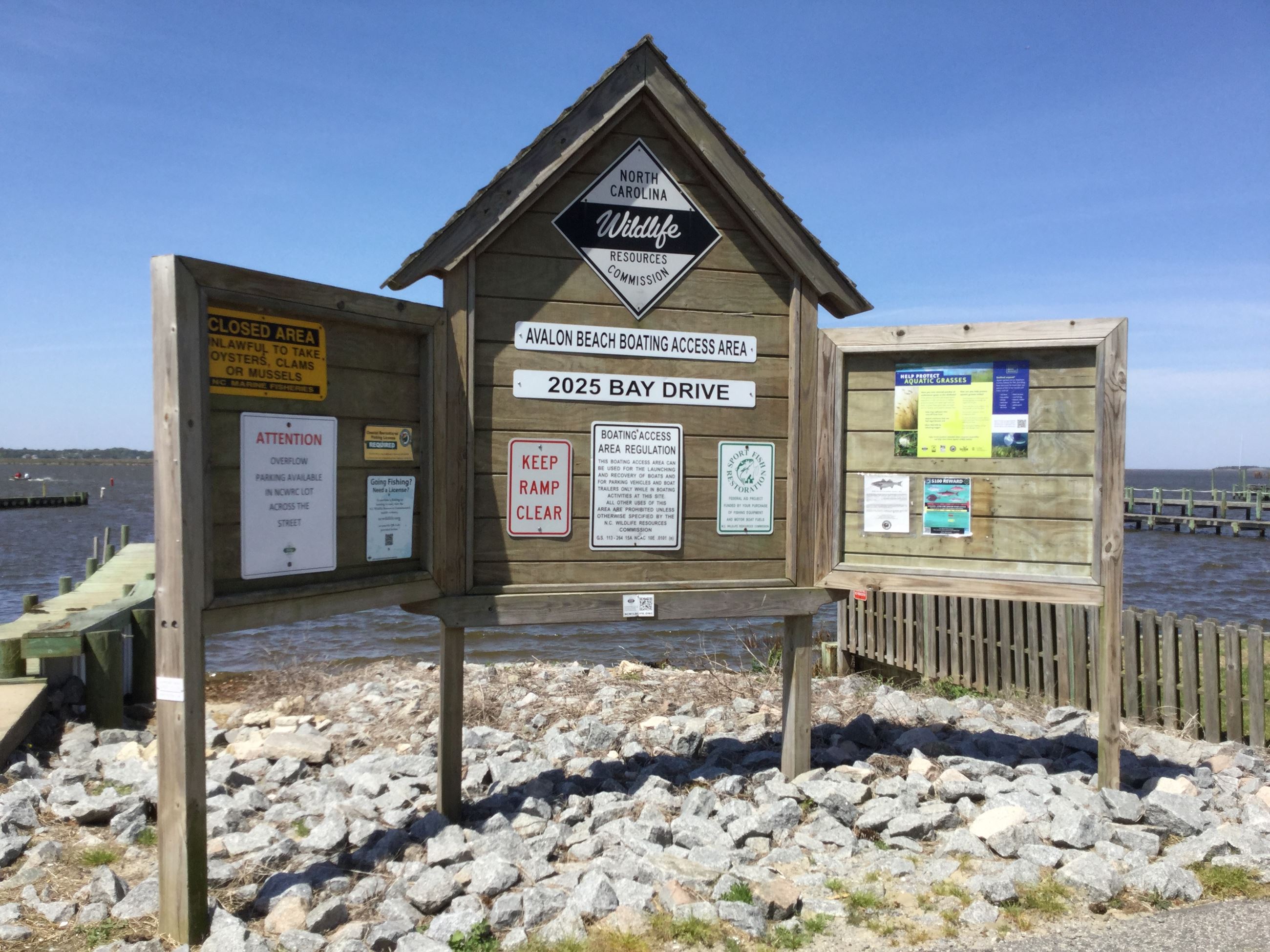 Sign at Dock Street Boat Launch